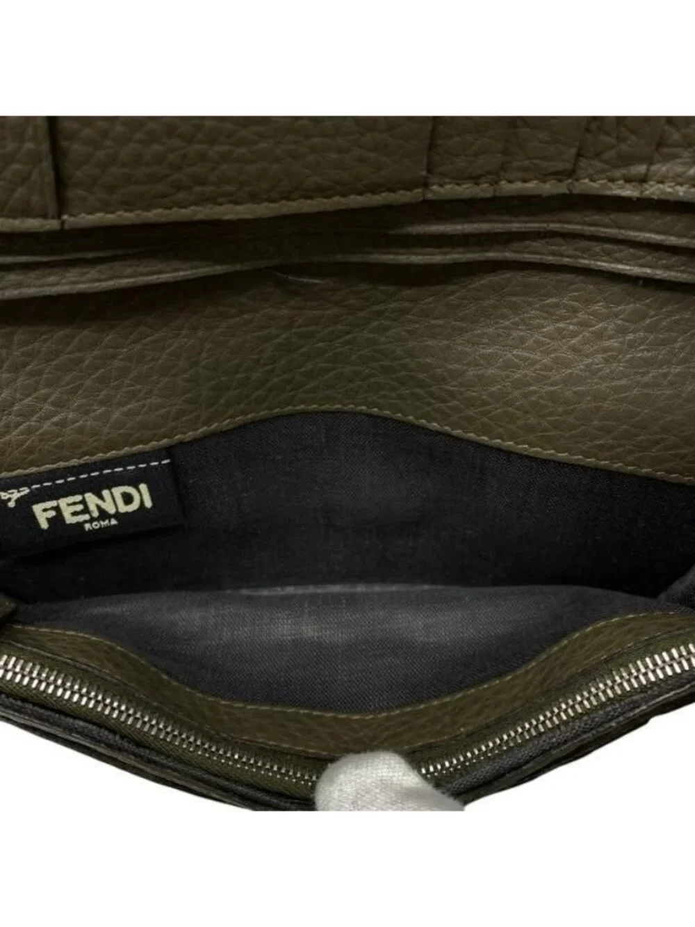 Fendi Selleria 7 M0186 Wallet Long Fold Leather Orange